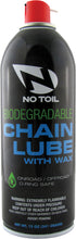 Load image into Gallery viewer, No Toil biodegradable chain lube with wax in a 12oz bottle, used for bike chains and lubrication, shown in the image.