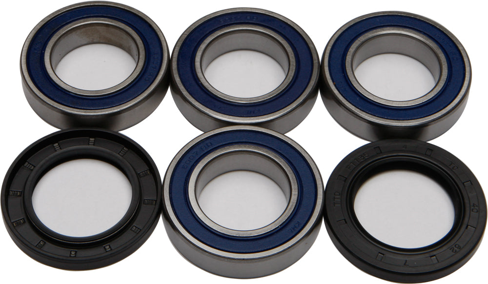 All Balls drive wheel bearing and seal kit 22-51436 with multiple bearings and seals for motorcycle wheel maintenance.