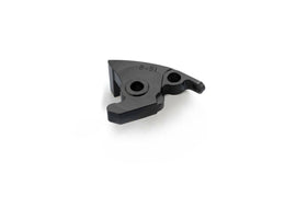 Black PUIG lever adapter brake for motorcycle, showing the sleek, compact lever with mounting hardware on a white background.