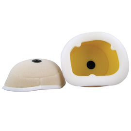 No Toil air filter 90-15044 for motorcycle, showing the clean, rectangular filter element with durable material and brand markings.