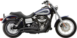 Cobra Speedster Short Swept black exhaust for Dyna 2006-2011, 82-96604, shown installed on a motorcycle.