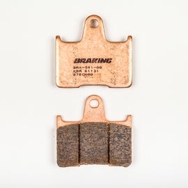 Braking Sintered Sport Brake Pad Set 31-875 for high-performance braking system, showing the metal brake pads with branded markings.