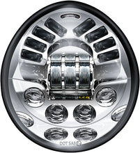 Load image into Gallery viewer, Pathfinder V-Rod chrome headlight for motorcycle illumination, featuring a round shape with a polished chrome finish.