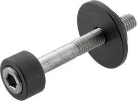 RIZOMA End Mount Mirror Adapter Proguard System in black, designed for motorcycle mirrors, shown on a neutral background.