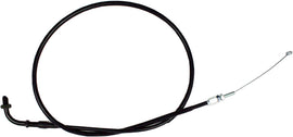 Motion Pro black vinyl throttle pull cable for motorcycle or ATV control lines, showing the cable with black vinyl exterior.
