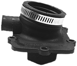 SP1 S-D 12-14756 mounting flange for intake, carburetor, or fuel system, shown in black metal with bolt holes