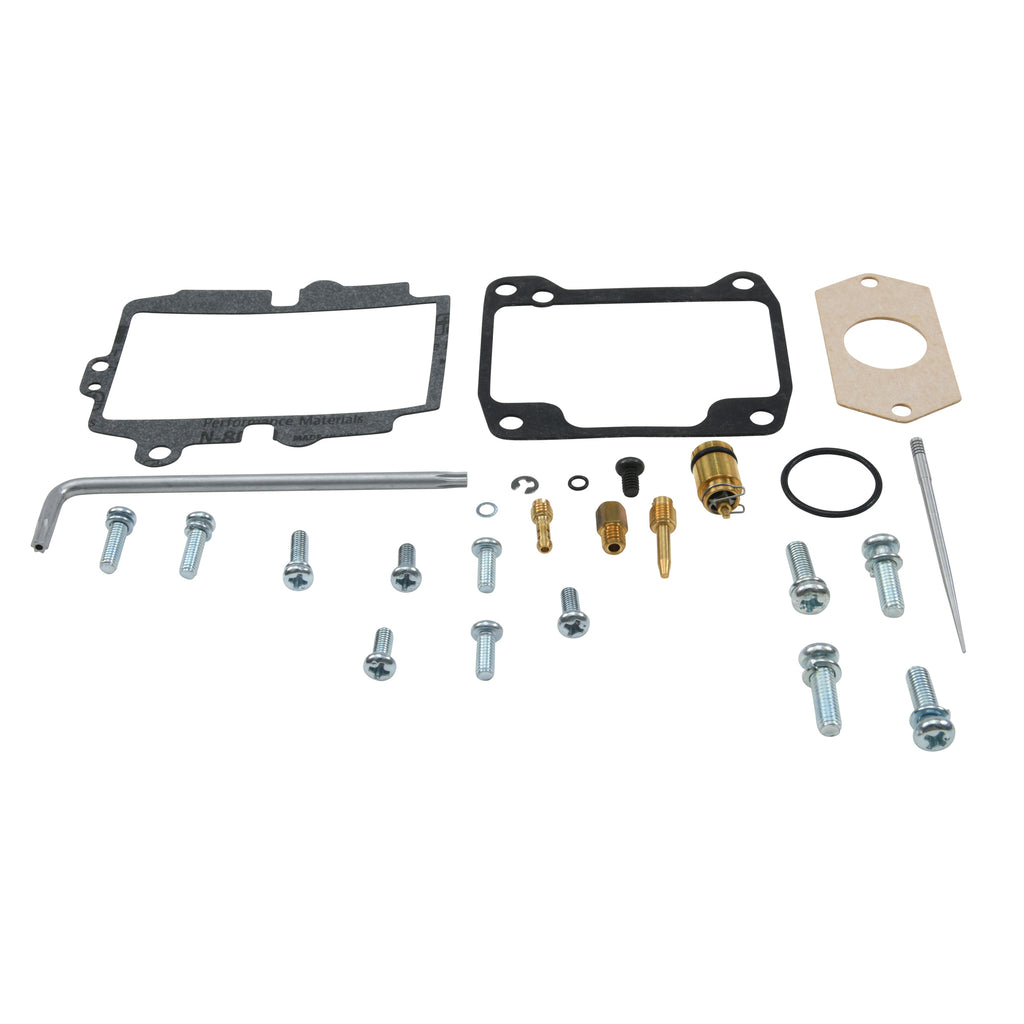 All Balls carburetor rebuild kit for intake, fuel system, includes gaskets and components, designed for motorcycle carburetors.