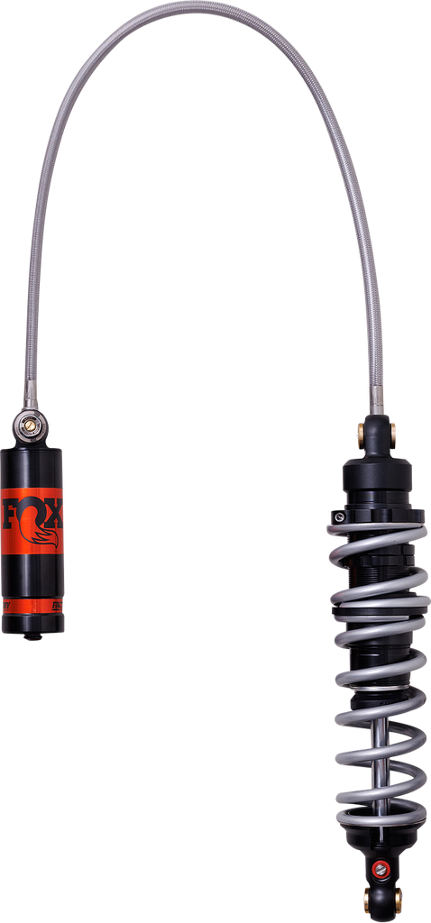 Fox 2.0 Podium Single Spring RC2 black suspension component with coil spring and mounting hardware, designed for mountain bikes.
