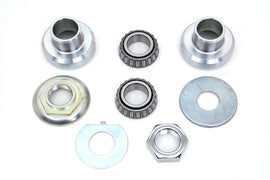 V-Twin Zinc Fork Neck Cup Kit for front fork motorcycle suspension, includes zinc-coated components for durability.