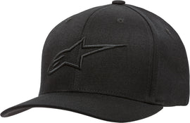 Alpine Star Ageless Curve Hat in black, size large/xl, featuring a curved brim and sporty design.