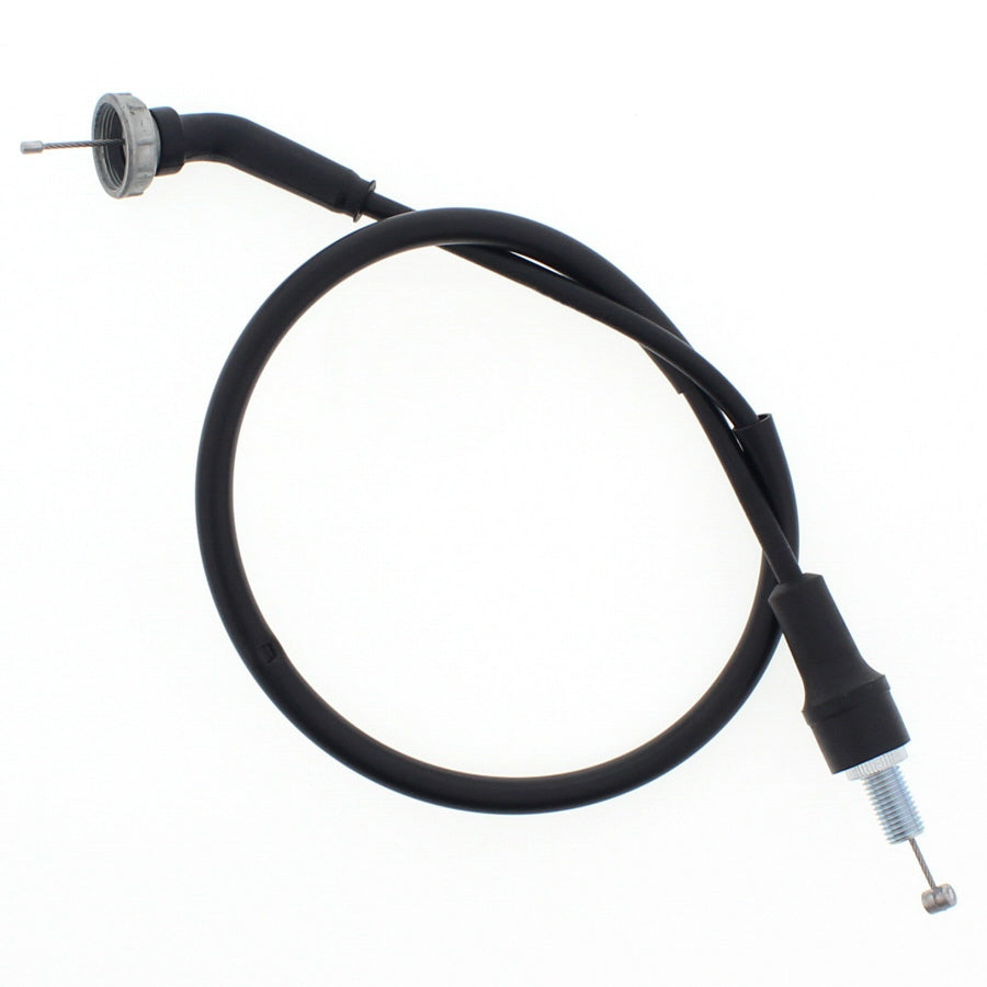 All Balls throttle cable 24-51168 for hydraulic control lines, showing the black cable with metal fittings and protective casing.