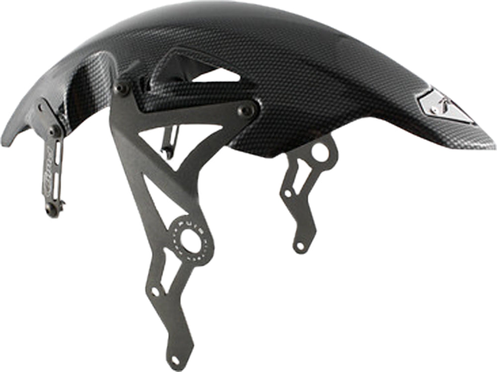 PUIG carbon look front fender for Honda CBR 600RR motorcycle, lightweight and aerodynamic design, close-up view of the fender.