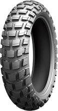 Load image into Gallery viewer, Michelin Anakee Wild rear motorcycle tire 130/80-17 with bias construction, tread pattern visible, suitable for off-road riding.