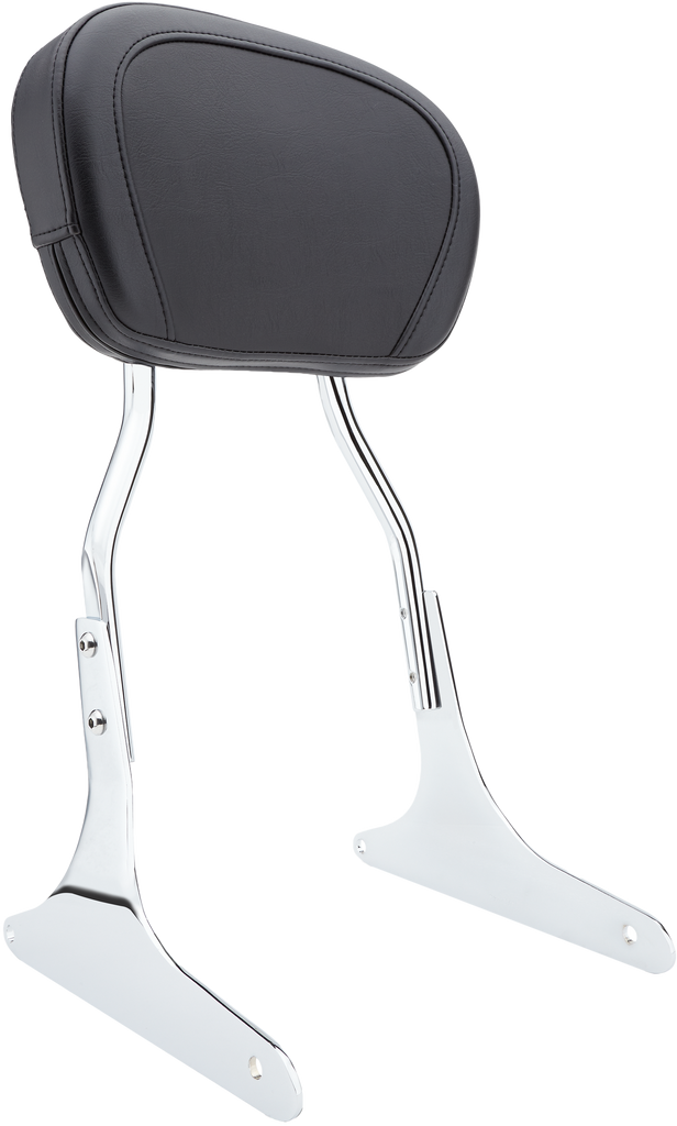 Chrome Cobra round sissy bar with pad for Honda Vt1300 Sabre 2010-2014 motorcycle, durable rack accessory.