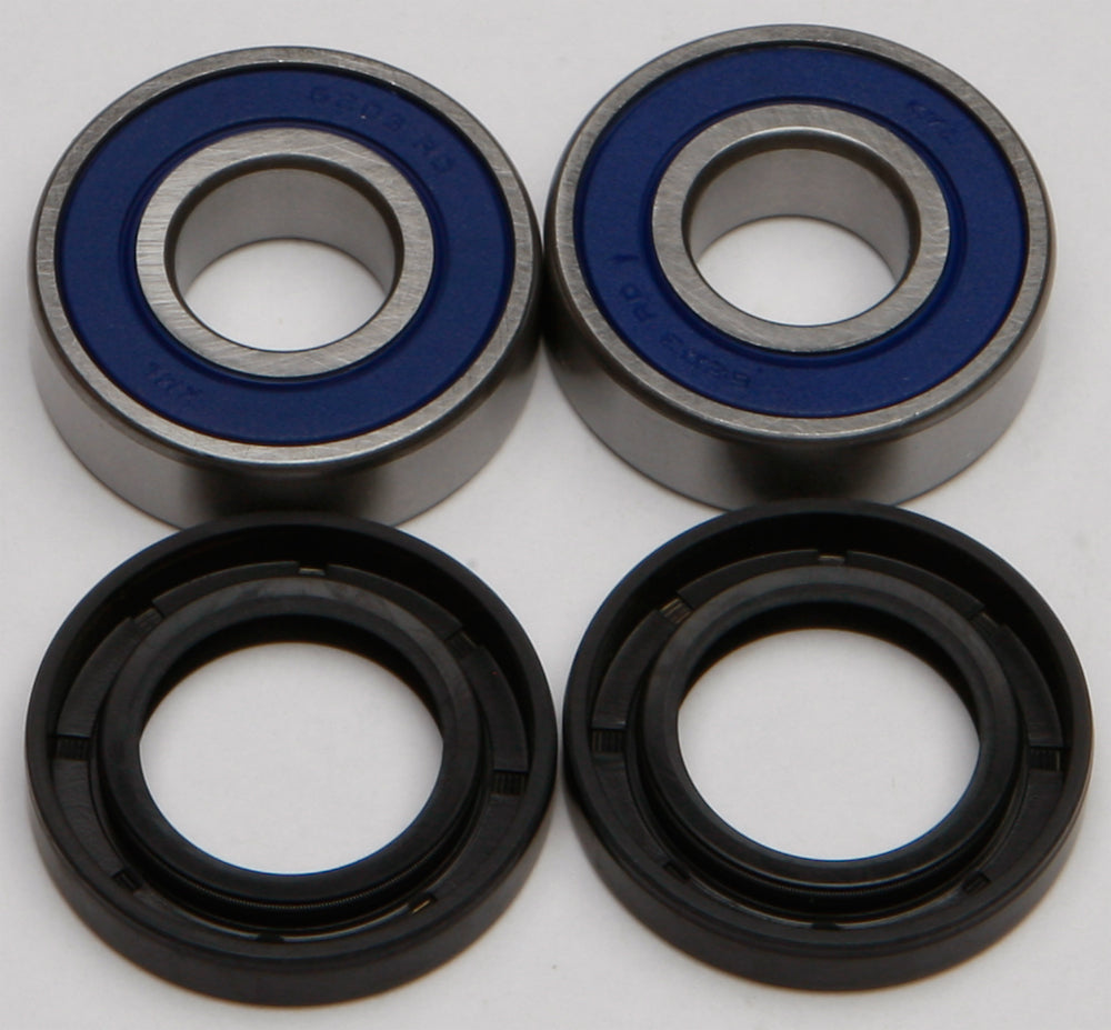 All Balls drive wheel bearing and seal kit 22-51216 with bearings and seals laid out on a clean surface for installation.