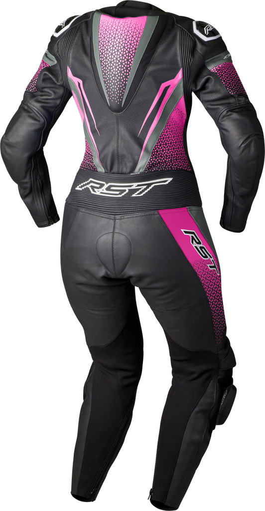 Womens Tractech Evo D3o Suit Black/Pink Leather Lg