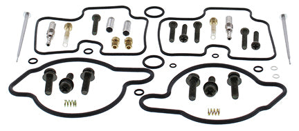 All Balls bike carburetor rebuild kit for intake, including gaskets and seals, compatible with fuel system components.