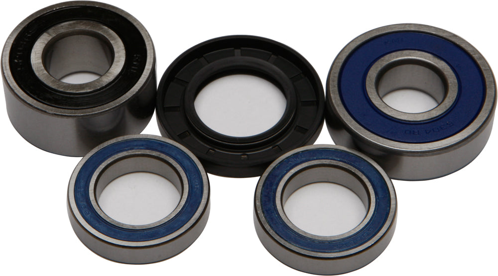 All Balls rear wheel bearing kit 22-51383 with bearings and seals for motorcycle wheel assembly.
