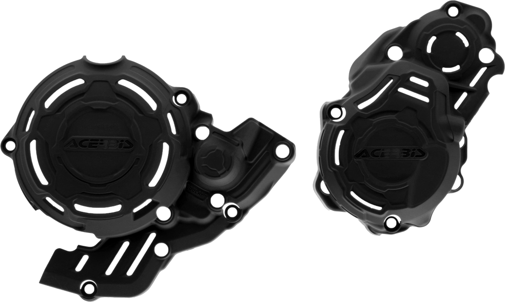 Acerbis X-Power Kit Black motorcycle body armor with protective padding and sleek black design, designed for rider safety.
