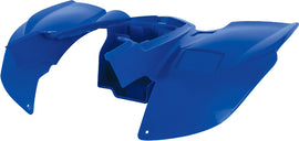 Polisport Plastics white rear fender for off-road motorcycles, model 64-56410, showing its curved design and mounting features.