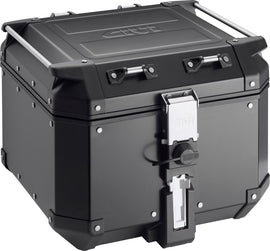 GIVI Outback Top Case 42L black luggage for motorcycles, featuring durable design and secure mounting system.