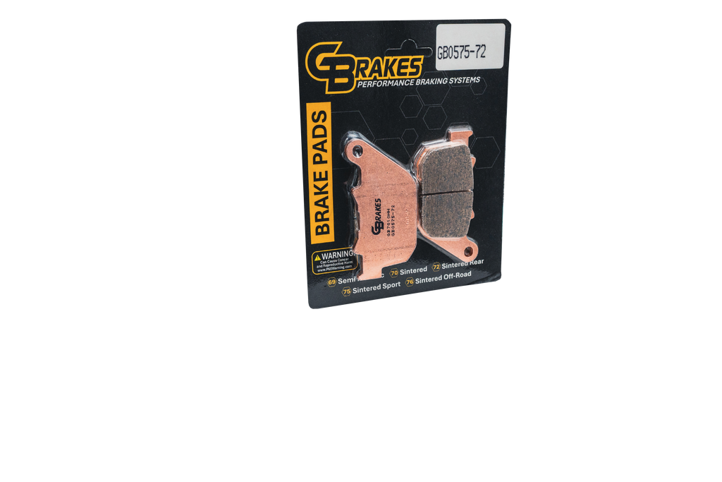 GBRAKES rear sintered brake pads for Honda Honda Civic 2017-2020, showing the brake pads with metal backing and friction material