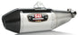 Yoshimura Street Rs-4 slip-on exhaust with stainless steel and carbon fiber components, designed for enhanced motorcycle performance.