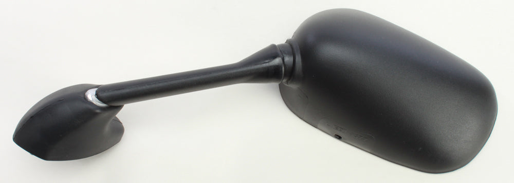 Emgo left motorcycle mirror with black housing and adjustable arm, designed for Yamaha models like the 56-9835.