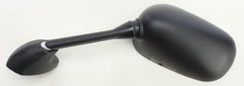 Emgo left motorcycle mirror with black housing and adjustable arm, designed for Yamaha models like the 56-9835.
