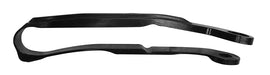 Acerbis black chain slider for motorcycle, showing close-up of durable plastic component with mounting points.