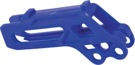 Polisport Plastics blue drive chain guide 64-0503B for mountain bikes, showing the plastic guide mounted on a bike frame