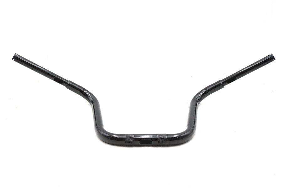 12 inch Mini Ape Hanger Handlebar with Indents Black