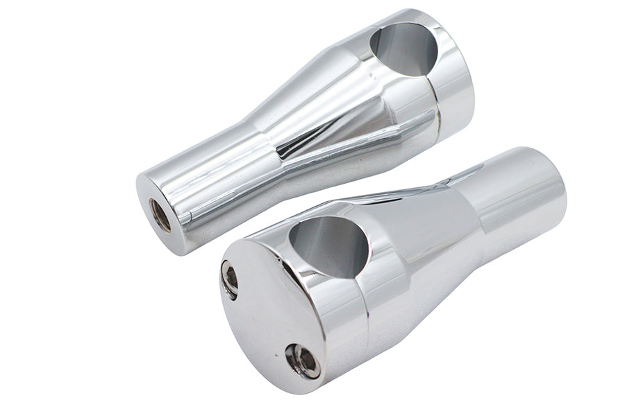 4 inch Round Glide Riser Set Chrome