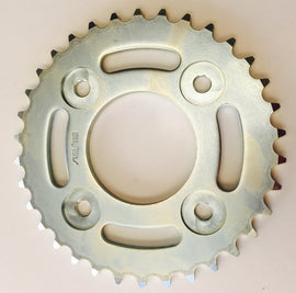Sunstar steel rear sprocket 34-tooth for 420 chain, rugged bicycle component, shown in the product image.