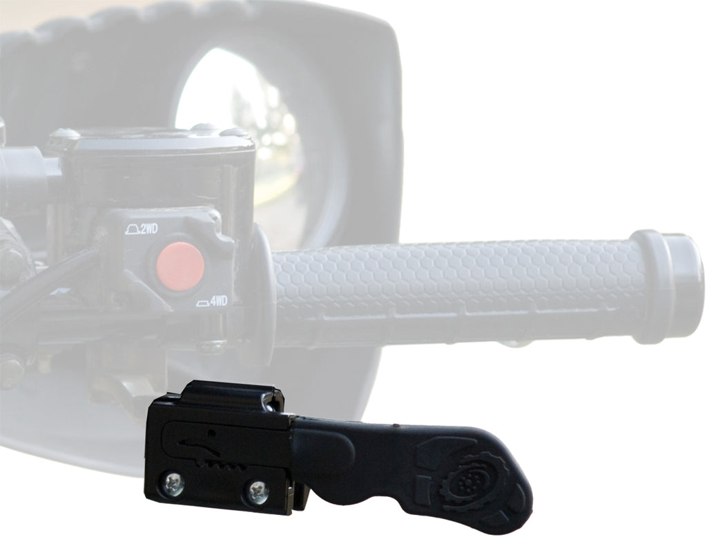 Kolpin Throttle Master accessory for ATV and motorcycle throttle control, shown mounted on handlebars.