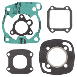 Vertex Top End Gaskets 681-0202 set showing gaskets and seals for engine top end repair, with detailed gasket shapes and materials.