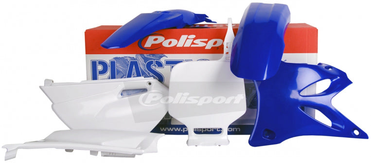 Polisport Plastics plastic body kit in OE color, designed for motorcycle or dirt bike, showing front and side view.