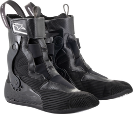Alpine Star Inner Bootie Tech 10 supervented in size 10, showing black fabric with ventilation features and branding details.