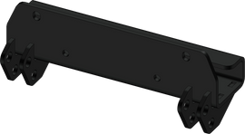 KFI Products Plow Mount 10-6645 bracket for ATV or UTV, sturdy metal construction with mounting holes for snow plow attachment.