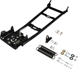 Open Trail ATV open trail plow push tube for snow removal, with sturdy metal construction and adjustable fittings.
