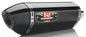 Yoshimura Race R-77 full motorcycle exhaust system with stainless steel and carbon fiber components, designed for high performance.