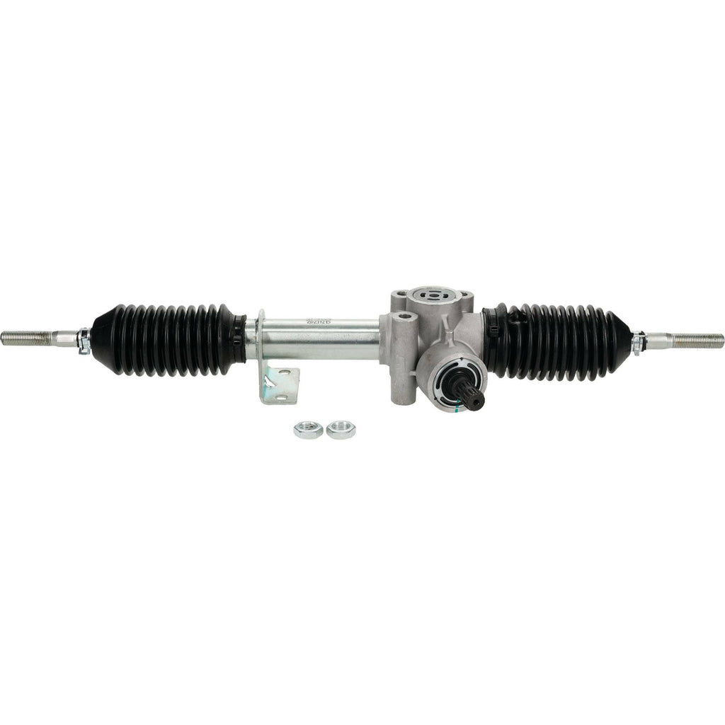 All Balls steering rack assembly Can 251-4026 showing a close-up of the steering component with metal and plastic parts.