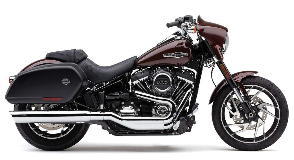 Chrome Cobra 909-Twins 4" slip-on exhaust system for Harley-Davidson 1982-2005 motorcycle, showing shiny chrome finish