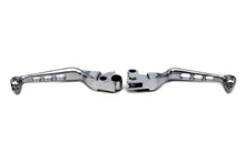Charger l'image dans la galerie, Chrome Contour Drilled Hand Lever Set with Skull Ends