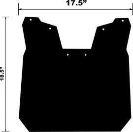 PDP Snowflap body for Polaris Axys Switchback Trail 2015+ in black, showing close-up of the durable plastic component.