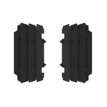 Load image into Gallery viewer, Polisport Plastics radiator louvers for Kawasaki motorcycle, body accessory with vented design, in black plastic.