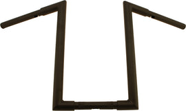 HardDrive H-Bar Z-Bar handlebar for bikes, satin black finish, 1 1/4-inch diameter, 16-inch rise, model 820-1126B