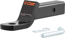 Load image into Gallery viewer, CURT ball mount with pin and clip, vehicle towing accessory, showing the hitch ball and mounting hardware.