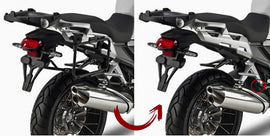GIVI side case hardware mount brackets for motorcycle side cases, including brackets and mounting hardware.