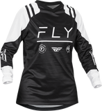 Fly Racing Women'S F-16 Jersey Black/White Md 377-822M